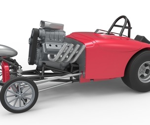 Front engine old school dragster with shell V9 Scale 1:25