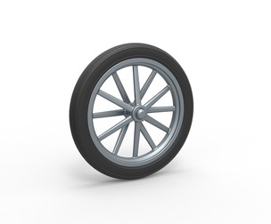 Front wheel of old school dragster Version 4 Scale 1:25