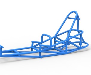 Frame of old school Front engine dragster V5 Scale 1:25