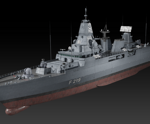 German F124 Sachsen class frigate