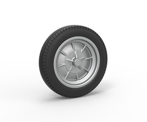 Front wheel of old school dragster Version 5 Scale 1:25
