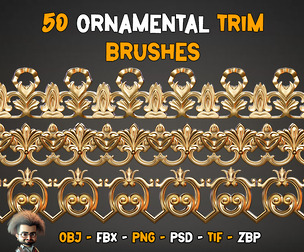 50 Gothic Trim Brushes - Vol 39