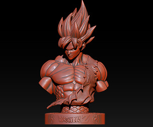 Classic Goku Bust – 3D Printable Model