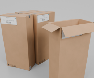 Cardboard Box R-248 - Rigged and Customizable
