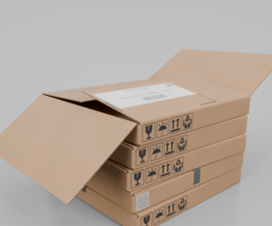 Cardboard Box R-440 - Rigged and Customizable