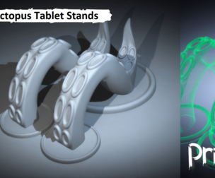 🐙 Octopus Tablet Stand – 3D Printable STL + Blender File