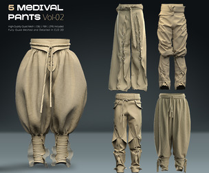 5 Medieval Pants Collection Vol 02