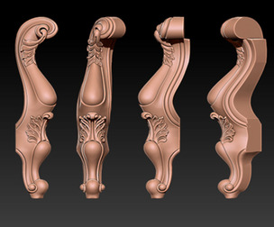 Classic Table and Chair Leg Model Kit - 049