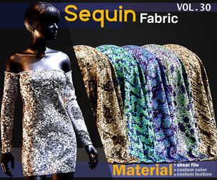 procedural Sequin fabric Material -SBSAR -custom fabric -VOL 30