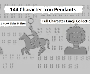 👥 Character Icon Pendants – MEGAPACK Collection