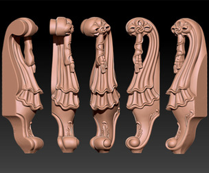 Classic Table and Chair Leg Model Kit _062