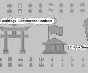 🏗️ Construction – Buildings Pendant Pack