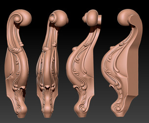 Classic Table and Chair Leg Model Kit - 076