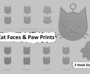 🐾 Creature Face – Cat Faces Pendant Pack