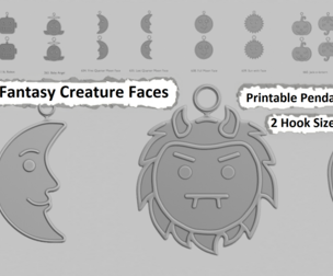 👾 Creature Face – Fantasy & Creature Faces Pendant Pack