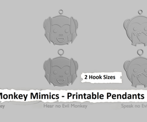 🙈🙉🙊 Creature Face – Monkey Mimics Pendant Pack