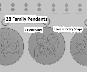 👨‍👩‍👧‍👦 Family Pendants – Love in Every Shape
