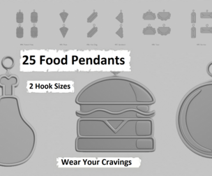 🍔 Food Pendants Collection – Wear Your Cravings