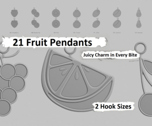 🍎 Fruits Pendants Collection – Juicy Charm in Every Bite