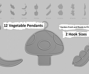 🥕 Vegetables Pendants Collection – Garden-Fresh and Ready to Print