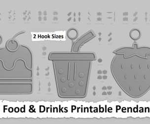 🍽️ Food & Drinks Pendants Megapack – A Feast for Your Keychain!