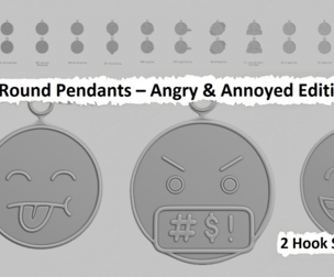 😤 Round Pendants – Angry & Annoyed Edition 😠