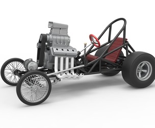 Vintage Front engine dragster Base V3 Scale 1:25