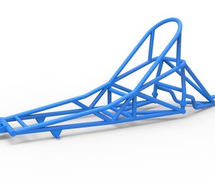 Frame of old school Front engine dragster V6 Scale 1:25