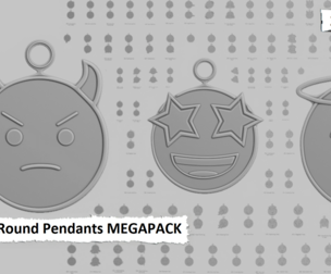 🎭 Round Pendants MEGAPACK – 100+ Emotions in STL Form 😵‍💫