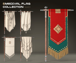 5 MEDIEVAL FLAG COLLECTION VOL 03