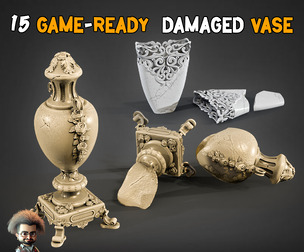 15 Game-Ready Damaged Vase - Vol 02