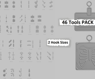 🧰 Tools Full PACK – Original Blend STL Pendant Collection 🔧🗡️🧻