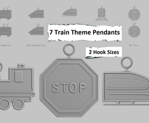 🚆 Vehicles – Trains Pendant Pack (Original Blend) 🚄🛑