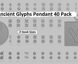 🔮 Ancient Glyphs Pendant Pack – Original Blend STL Collection 🧿♈☯️