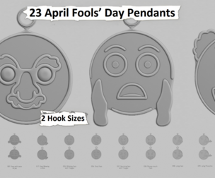 🎭 April Fools’ Day Pendant Pack – Original Blend STL Collection 🤡💥💌