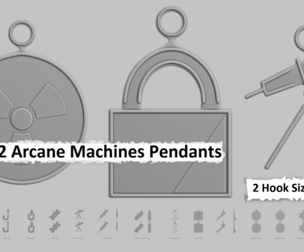 ⚙️✨ Arcane Machines Pendant Pack – Original Blend STL Collection 🔩🧪