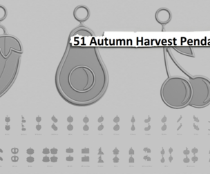 🍁🥧 Autumn Harvest Pendant Pack – Original Blend STL Collection