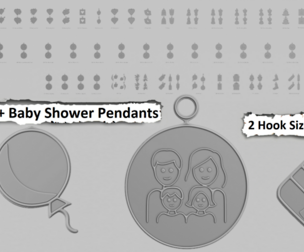 👶 Baby Shower – STL Pendant Pack