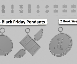 🛍️ Black Friday – Printable Pendant Pack (STL) 💸