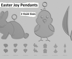🌼 Easter Joy Mini – STL Pendant Collection