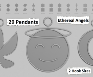 🌟 Ethereal Angels – STL Pendant Collection