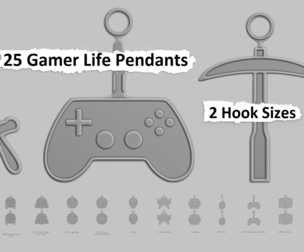 🎮 Gamer Life – STL Pendant Collection