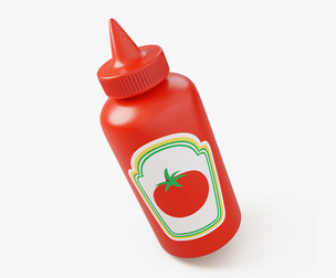 Stylized Ketchup Bottle