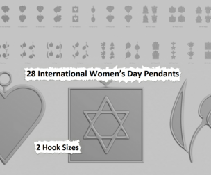 💐 International Women’s Day – Pendant STL Collection