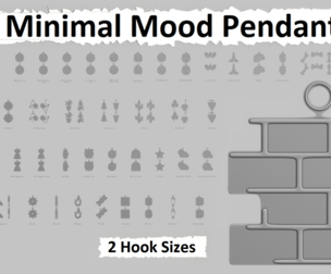 🧠 Minimal Mood – Pendant Collection (STL)