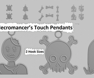 💀 Necromancer’s Touch – Mini STL Pendant Set