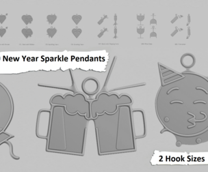🎉 New Year Sparkle Mini – STL Pendant Collection
