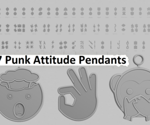 🧷 Punk Attitude – STL Pendant Collection