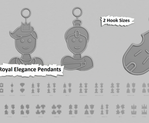 👑 Royal Elegance – STL Pendant Collection