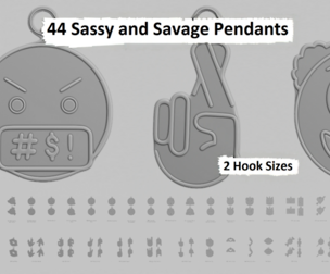 💅 Sassy and Savage – STL Pendant Collection